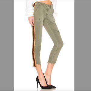 Pam & Gela Uniform Side Stripe Step Hem Pants in Militia 25